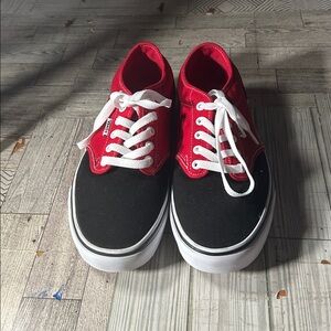Vans Red and Black Sneakers
